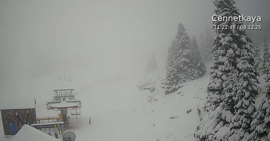 Uyarıların ardından kar kalınlığı 10 santimetreye ulaştı