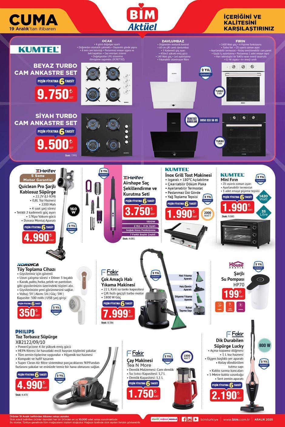 19 ARALIK CUMA BİM AKTÜEL KATALOĞU