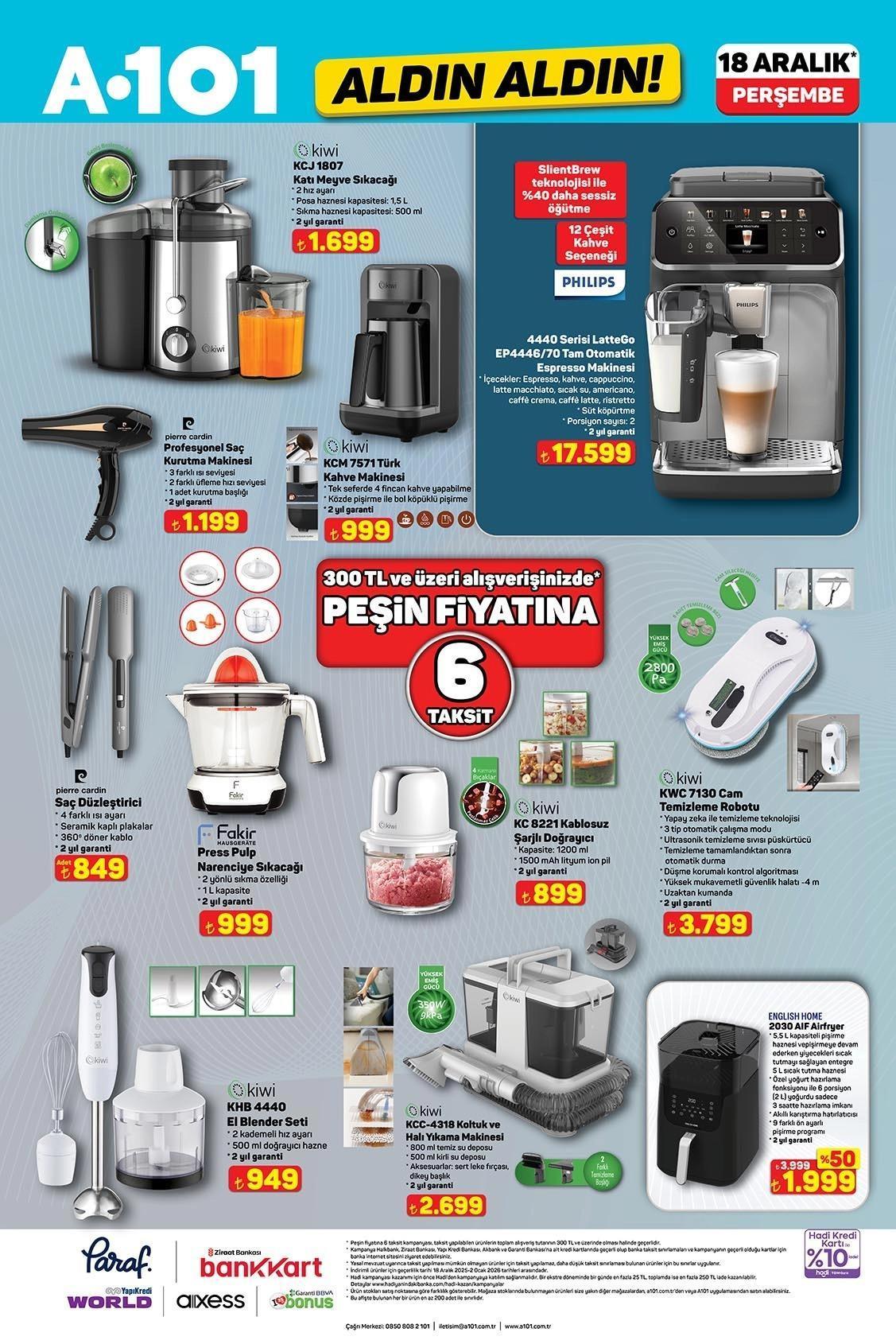 A101 ALDIN ALDIN 18 ARALIK PERŞEMBE AKTÜEL KATALOĞU