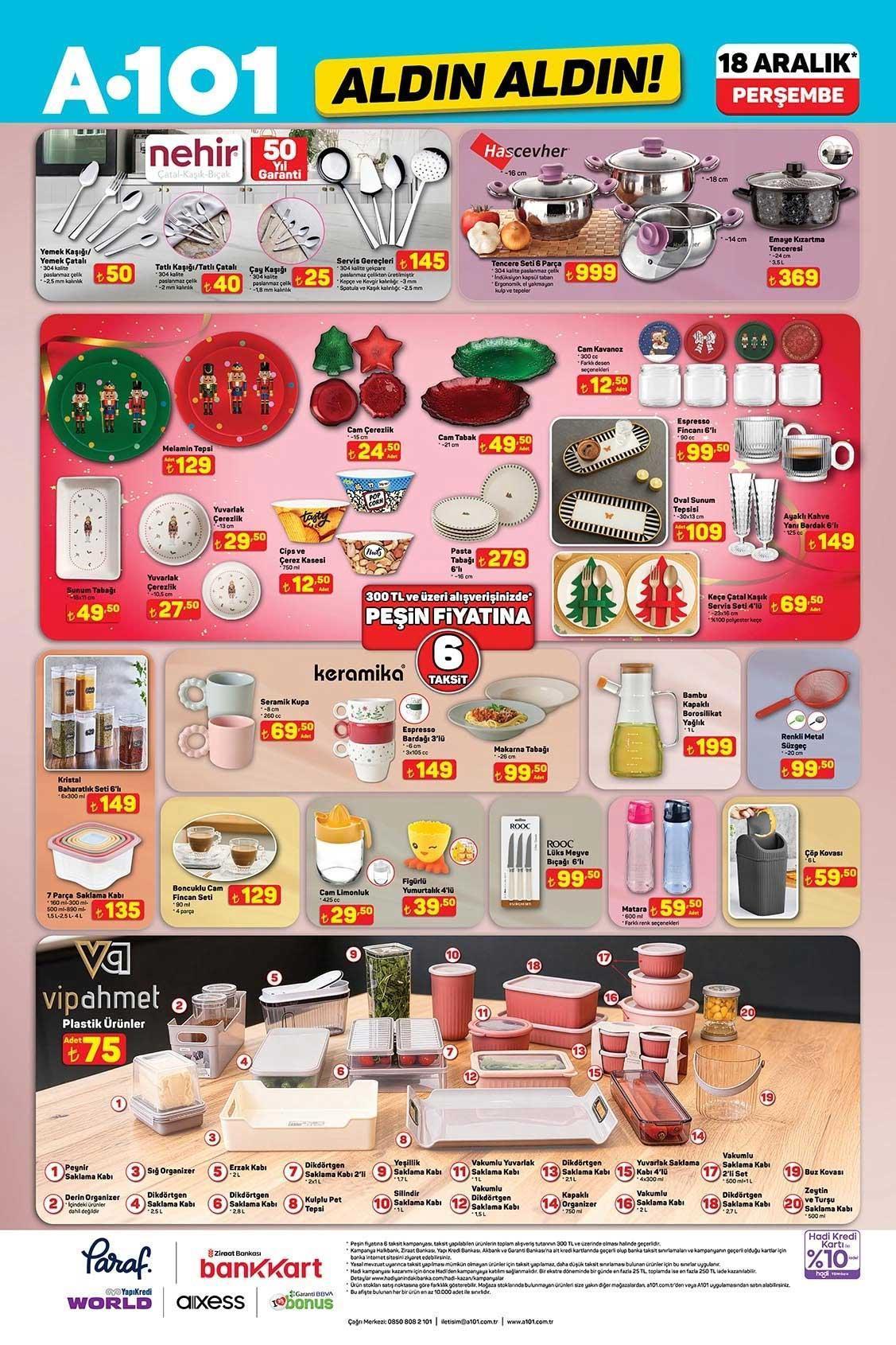 A101 ALDIN ALDIN 18 ARALIK PERŞEMBE AKTÜEL KATALOĞU