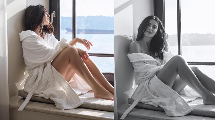 Fit haliyle dikkat çekti Nesrin Cavadzadenin bornozlu pozları Instagramı salladı