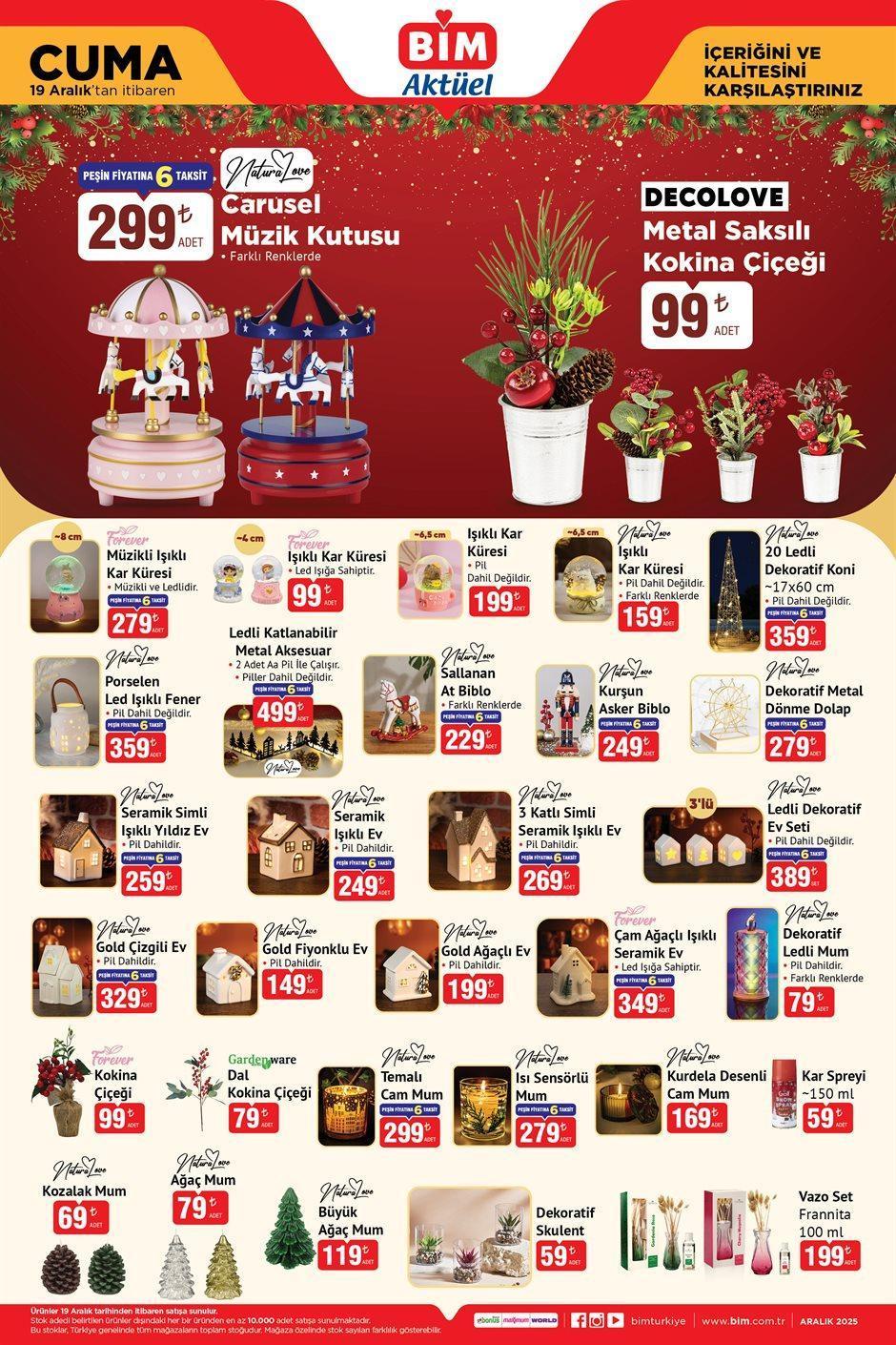 BİM 19 ARALIK CUMA AKTÜEL ÜRÜNLER KATALOĞU