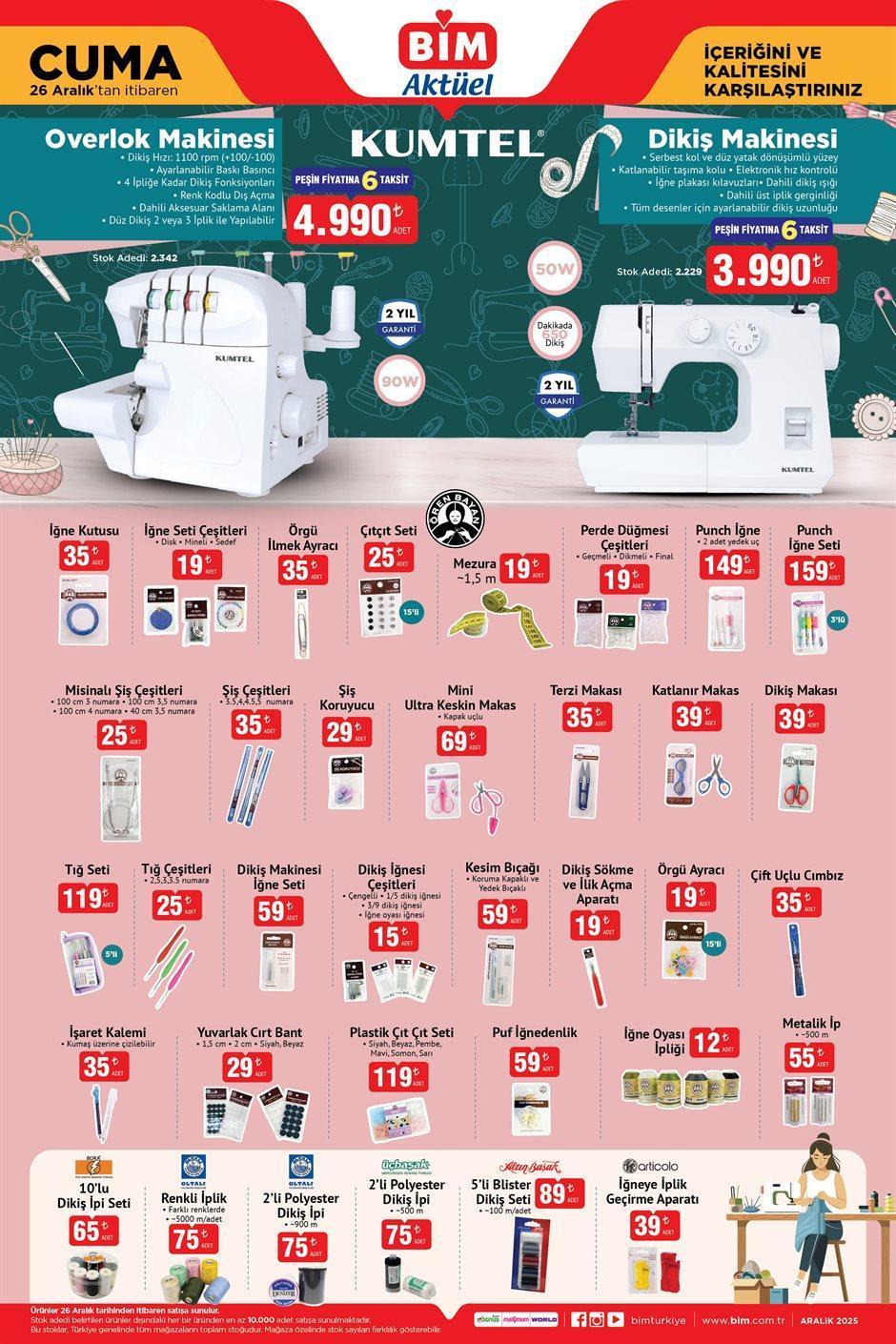 26 ARALIK CUMA BİM AKTÜEL KATALOĞU