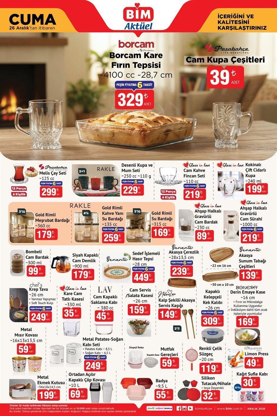 26 ARALIK CUMA BİM AKTÜEL KATALOĞU