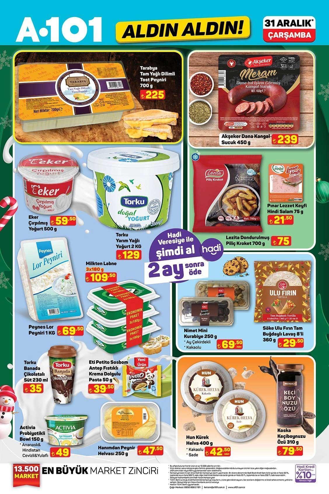 31 ARALIK ÇARŞAMBA A101 AKTÜEL KATALOĞU