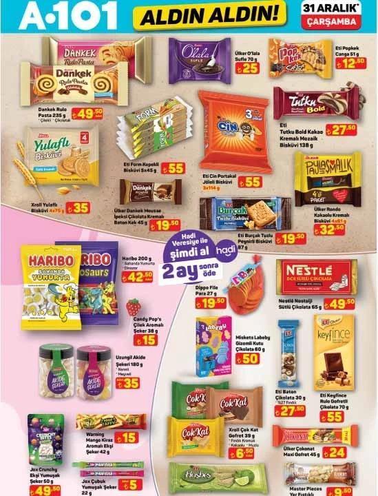 A101’den Yılbaşı Sürprizi 31 Aralık 2025 Aldın Aldın Aktüel Ürünler Listesi Belli Oldu A101 Aldın Aldın aktüel kataloğu bu hafta neler getiriyor A101 indirim broşürü ile 3lü beyaz cam ankastre seti, şarjlı süpürge...