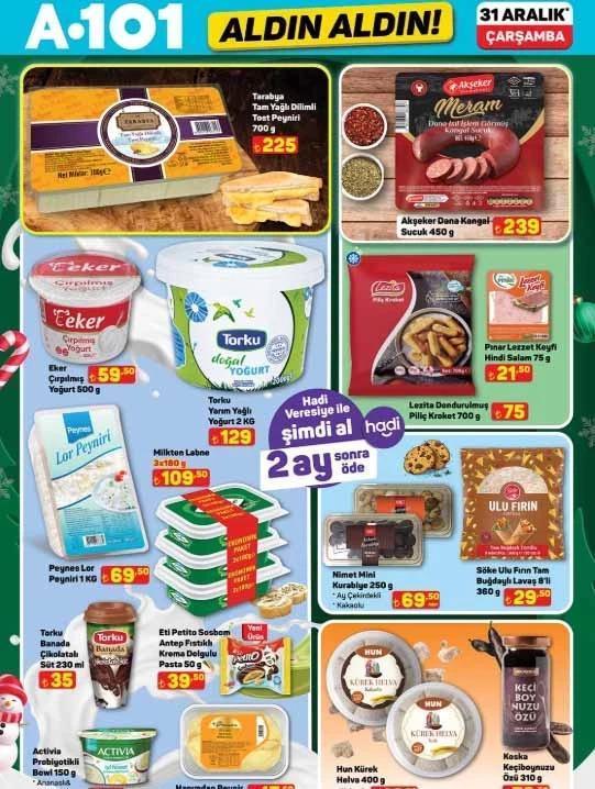 A101’den Yılbaşı Sürprizi 31 Aralık 2025 Aldın Aldın Aktüel Ürünler Listesi Belli Oldu A101 Aldın Aldın aktüel kataloğu bu hafta neler getiriyor A101 indirim broşürü ile 3lü beyaz cam ankastre seti, şarjlı süpürge...