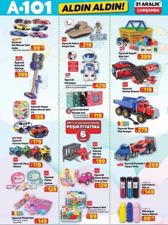 A101’den Yılbaşı Sürprizi 31 Aralık 2025 Aldın Aldın Aktüel Ürünler Listesi Belli Oldu A101 Aldın Aldın aktüel kataloğu bu hafta neler getiriyor A101 indirim broşürü ile 3lü beyaz cam ankastre seti, şarjlı süpürge...