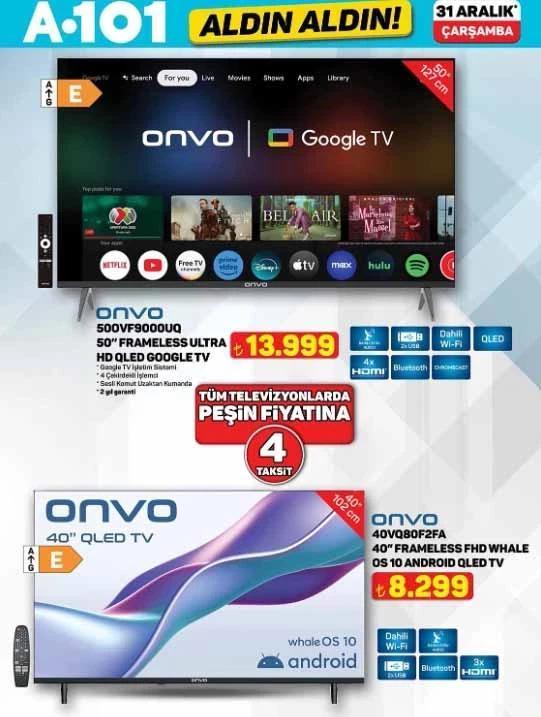 A101 AFİŞİ TAM LİSTE 31 ARALIK 2025