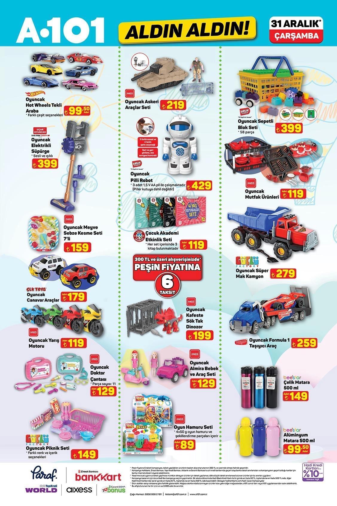 31 ARALIK ÇARŞAMBA A101 AKTÜEL KATALOĞU