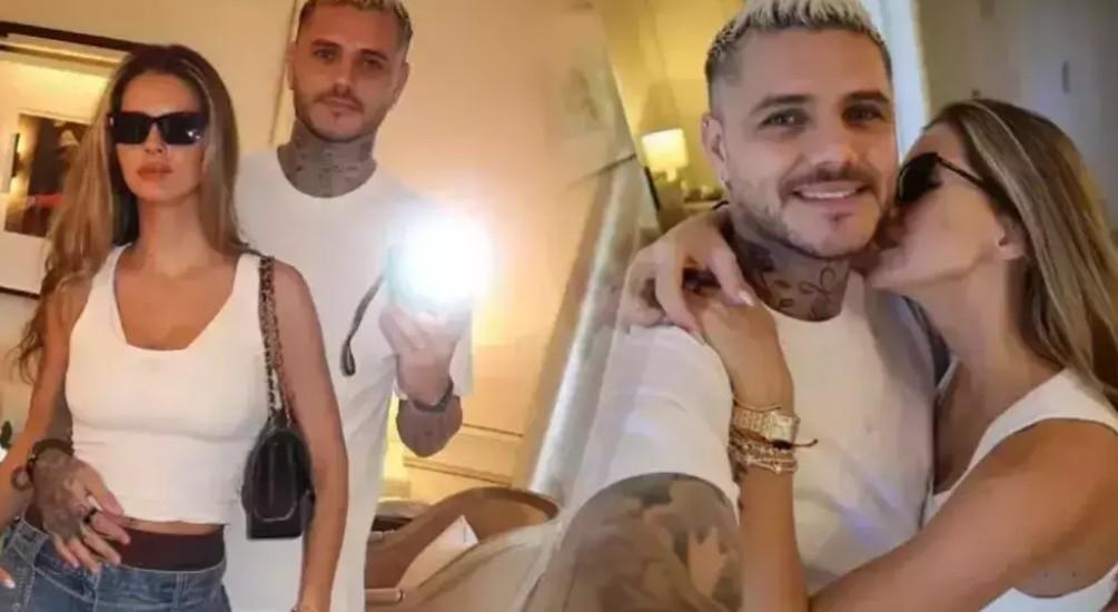 İstanbulda kar sevinci Icardi ve sevgilisi çocuklar gibi eğlendi
