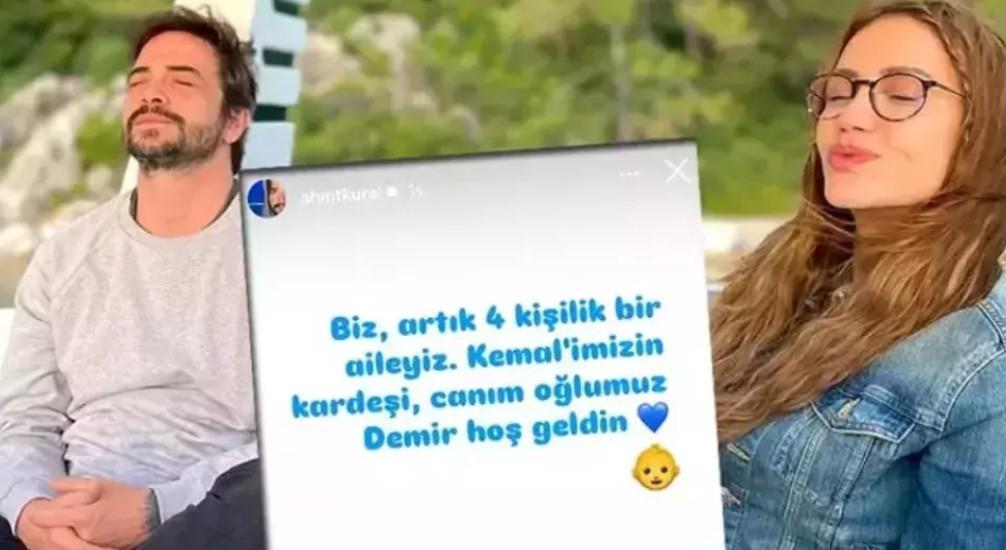 Ünlü oyuncudan mutlu aile tablosu İşte minik Demirden yeni kare