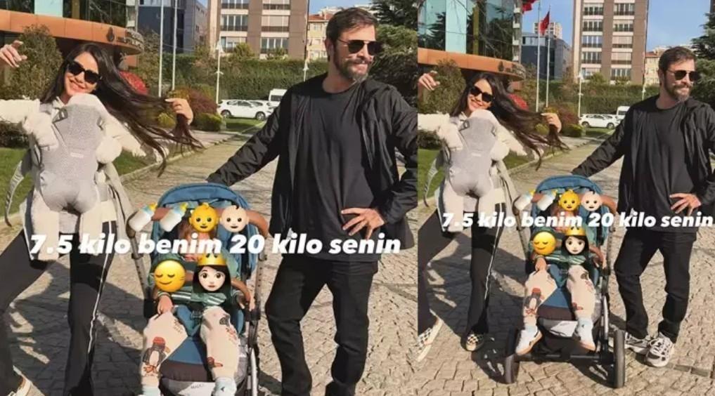Ünlü oyuncudan mutlu aile tablosu İşte minik Demirden yeni kare