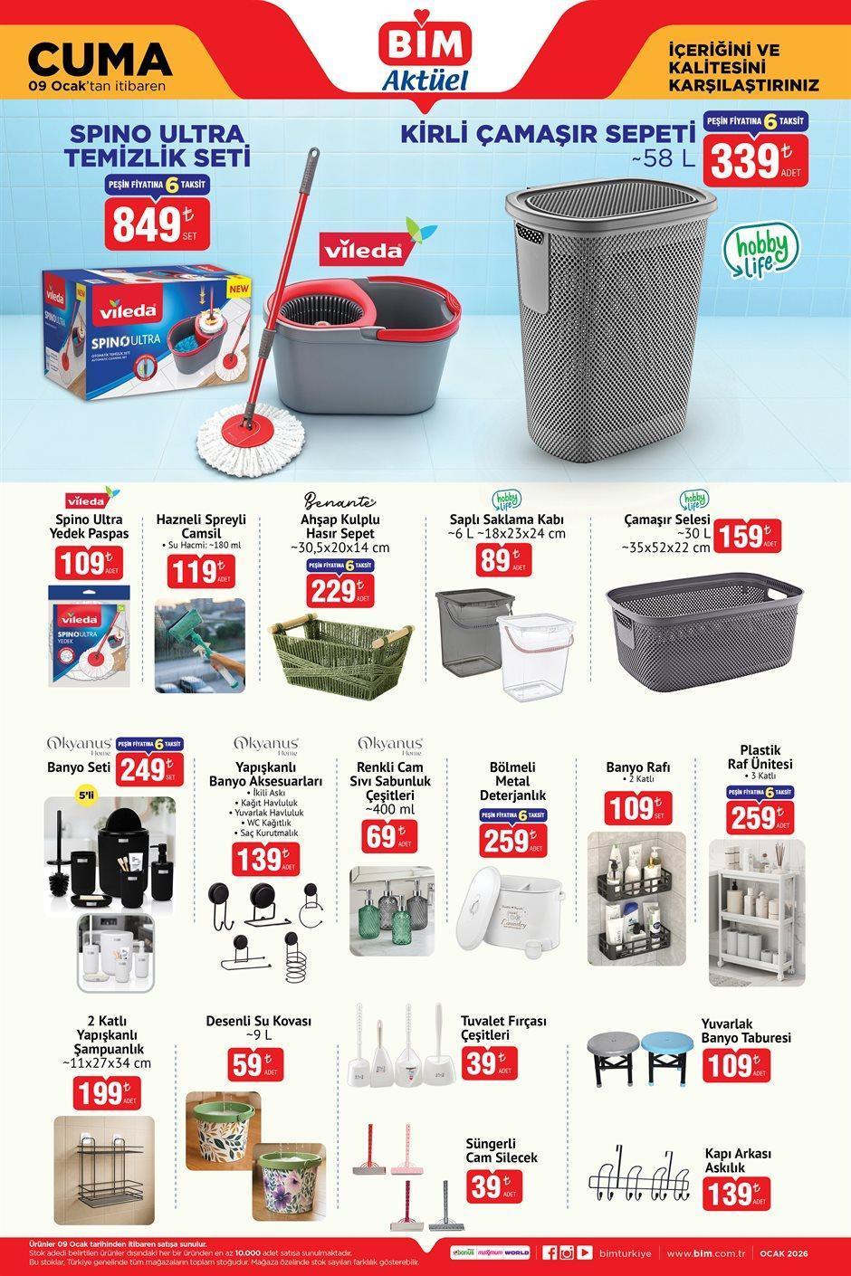 9 OCAK CUMA BİM AKTÜEL KATALOĞU