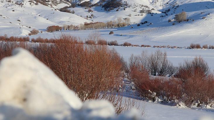 Yıldız Göleti tamamen dondu