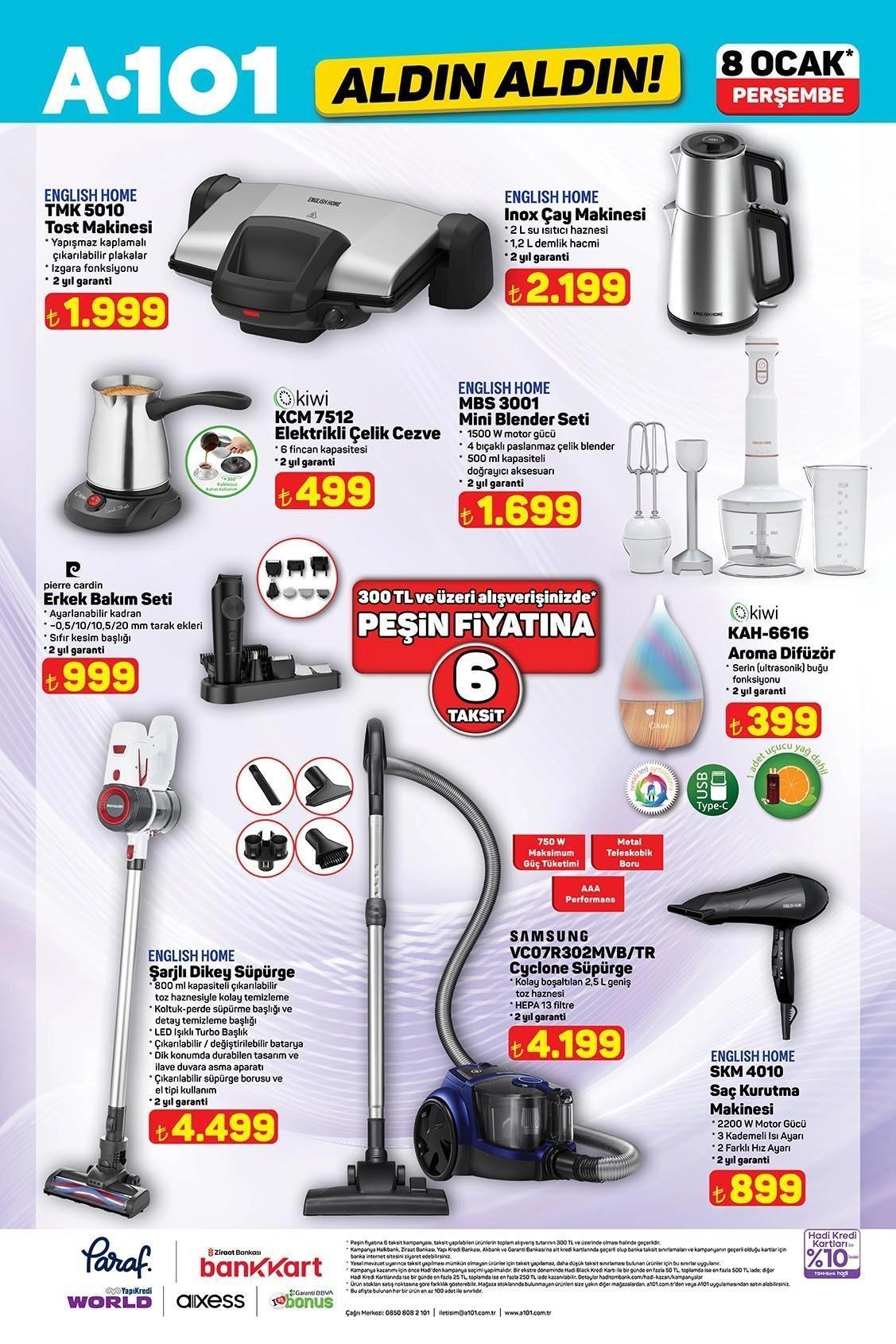 A101 ALDIN ALDIN 8 OCAK PERŞEMBE AKTÜEL KATALOĞU