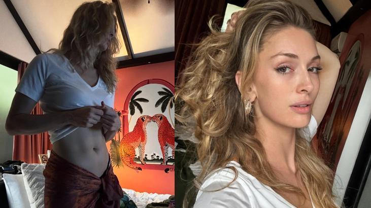 Fit haliyle dikkat çekti Yasemin Kay Allendan karın kası şovu