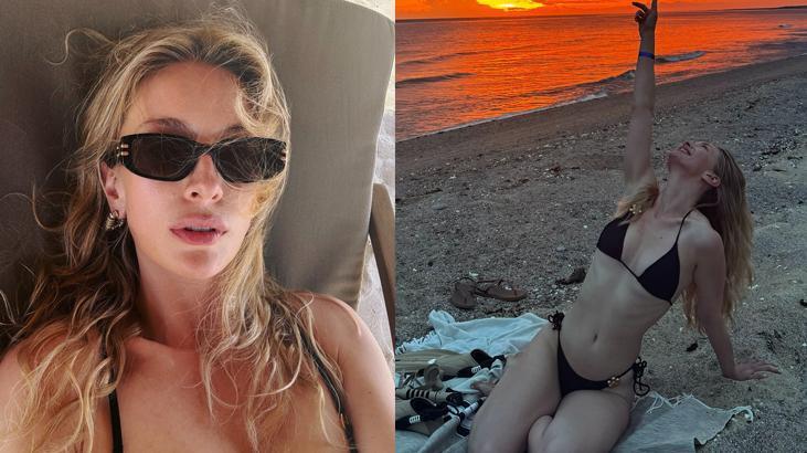 Fit haliyle dikkat çekti Yasemin Kay Allendan karın kası şovu