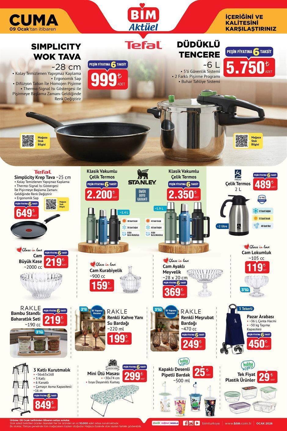 9 OCAK CUMA BİM AKTÜEL İNDİRİMLERİ