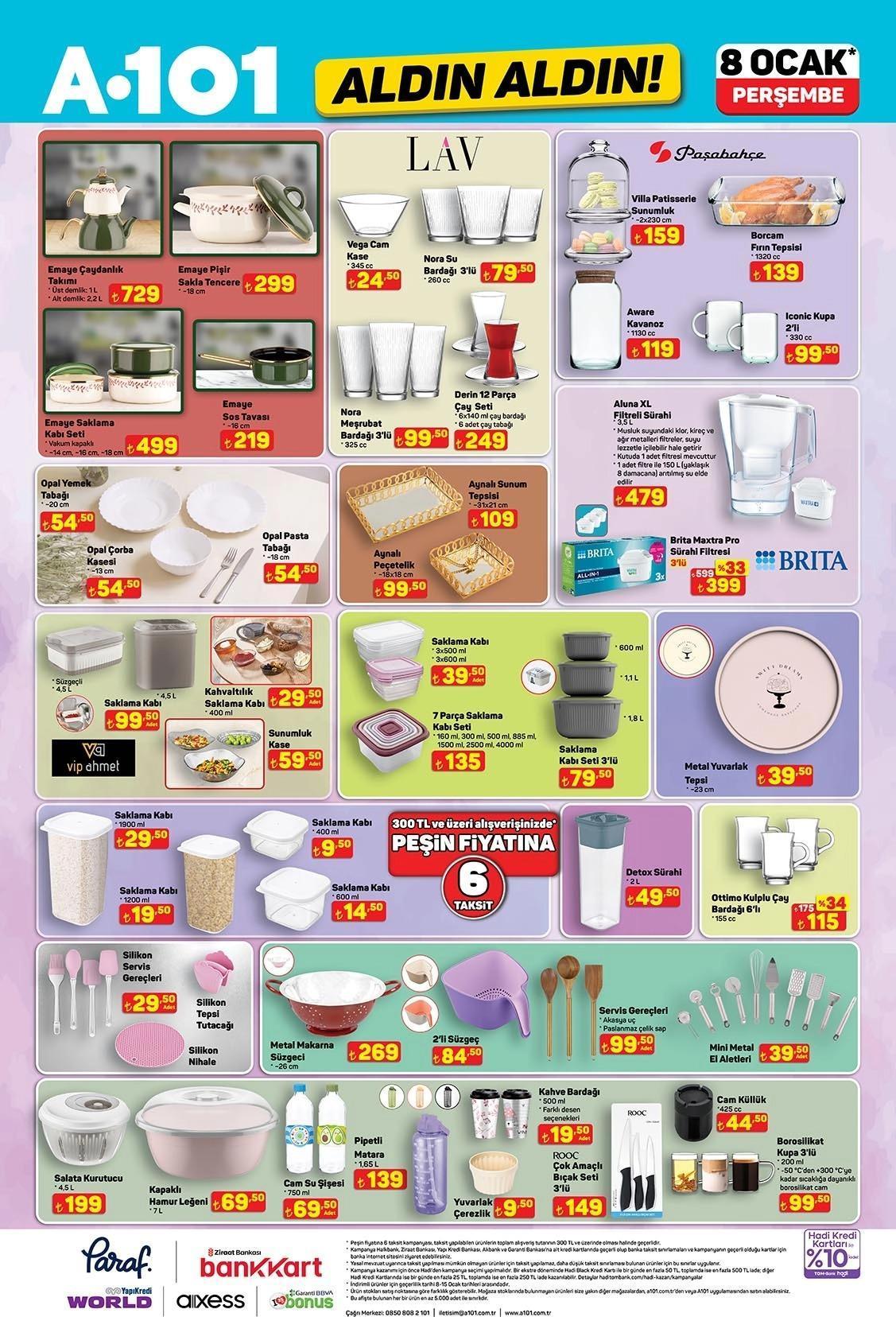 A101 ALDIN ALDIN 8 OCAK PERŞEMBE AKTÜEL KATALOĞU