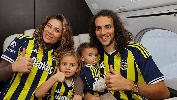 Fenerbahçenin yeni transferi Matteo Guendouzi formayı giydi