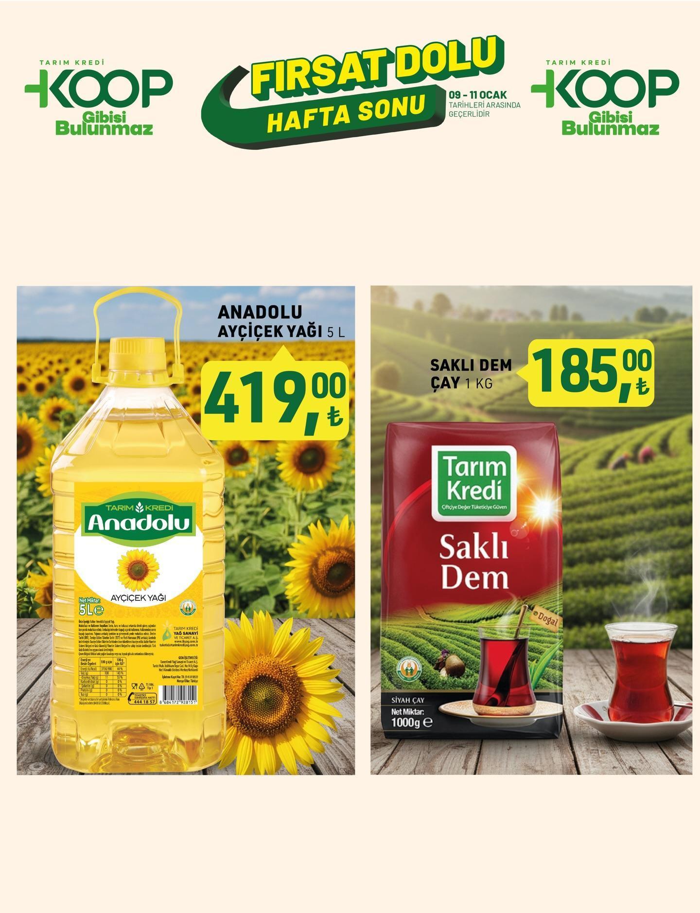 Tarım Kredi Kooperatifi Fırsat Dolu Hafta Sonu katalog indirimleri rüzgarı 9-11 Aralık 2026 Tarım Kredi Market aktüel kataloğu indirimli ürün fiyatları listesi