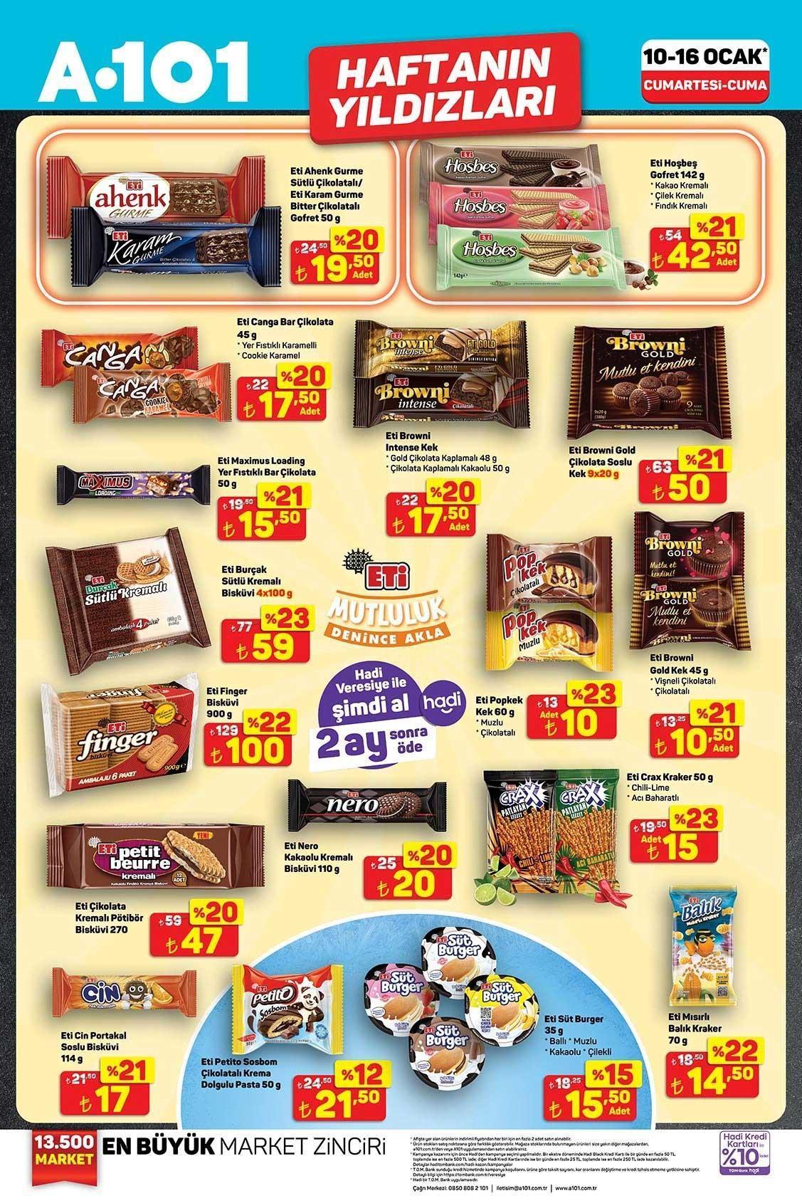 10-16 OCAK A101 HAFTANIN YILDIZLARI AKTÜEL KATALOĞU