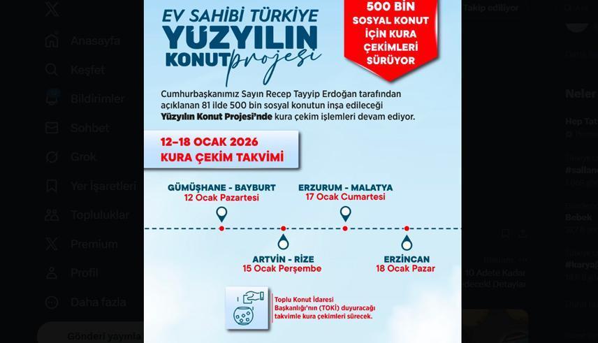 TOKİ KURA ÇEKİLİŞİ TARİHLERİ