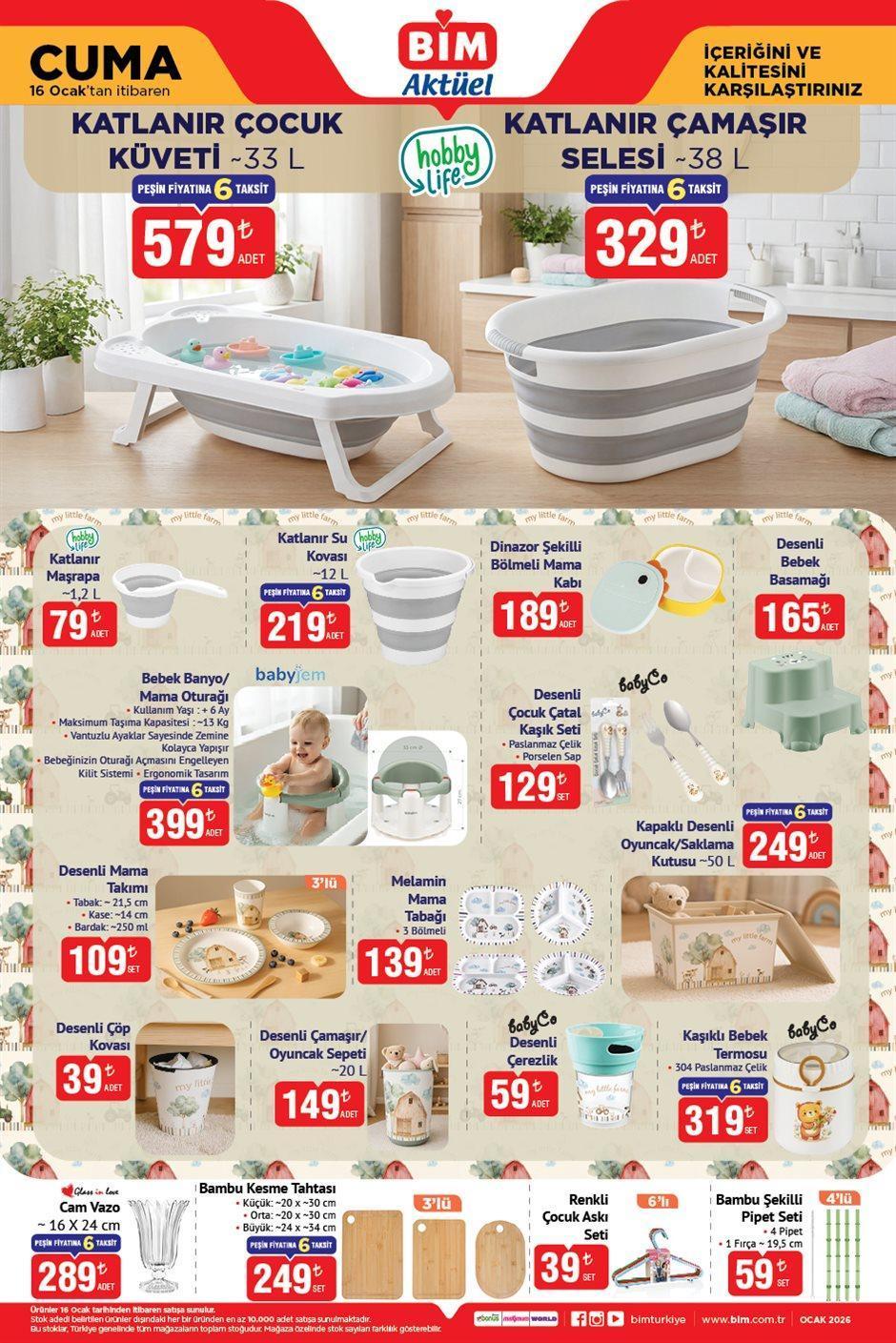 BİM 16 OCAK CUMA AKTÜEL KATALOĞU