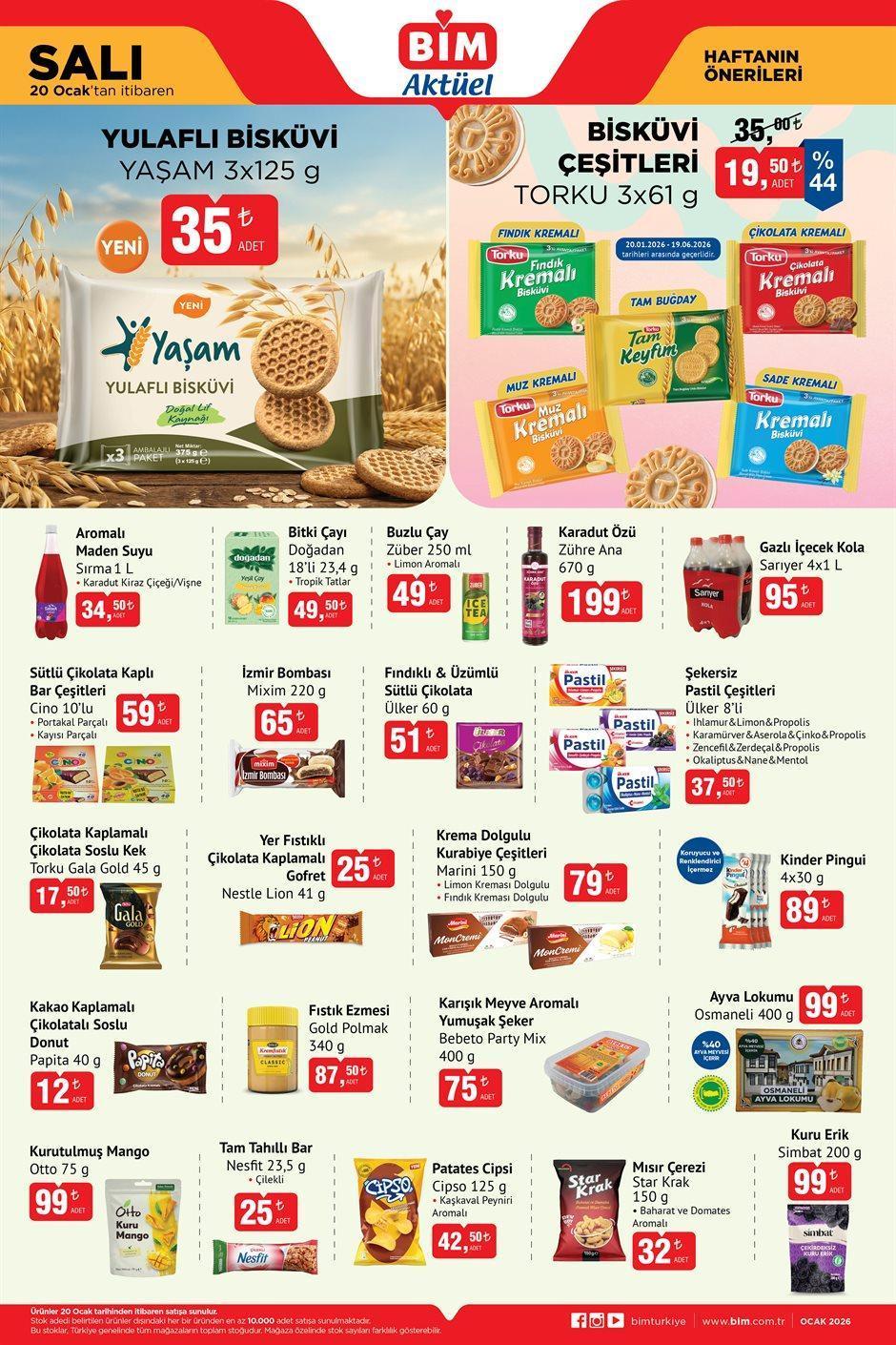 BİM 20 OCAK SALI AKTÜEL KATALOĞU