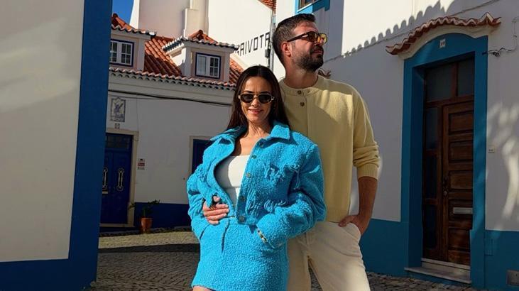 Hande Soral ve İsmail Demirci çiftinden mutlu aile pozu