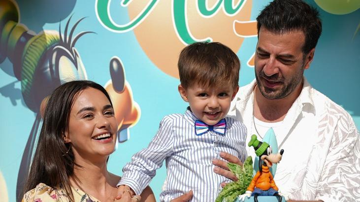 Hande Soral ve İsmail Demirci çiftinden mutlu aile pozu