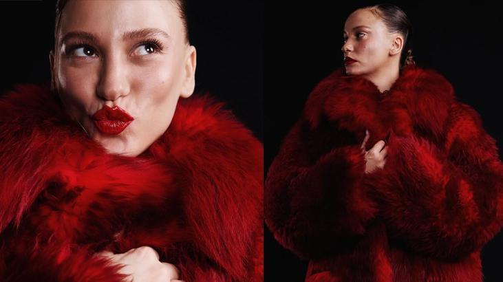 Serenay Sarıkaya bu kez çok farklı Kırmızılar içerisinde ortalığı yaktı geçti