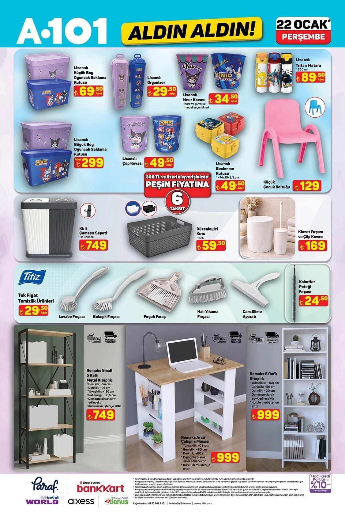 22 OCAK PERŞEMBE A101 AKTÜEL KATALOĞU