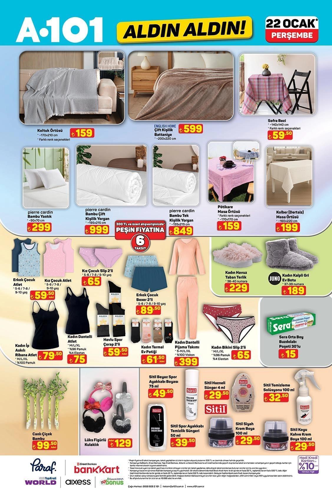 22 OCAK PERŞEMBE A101 AKTÜEL KATALOĞU
