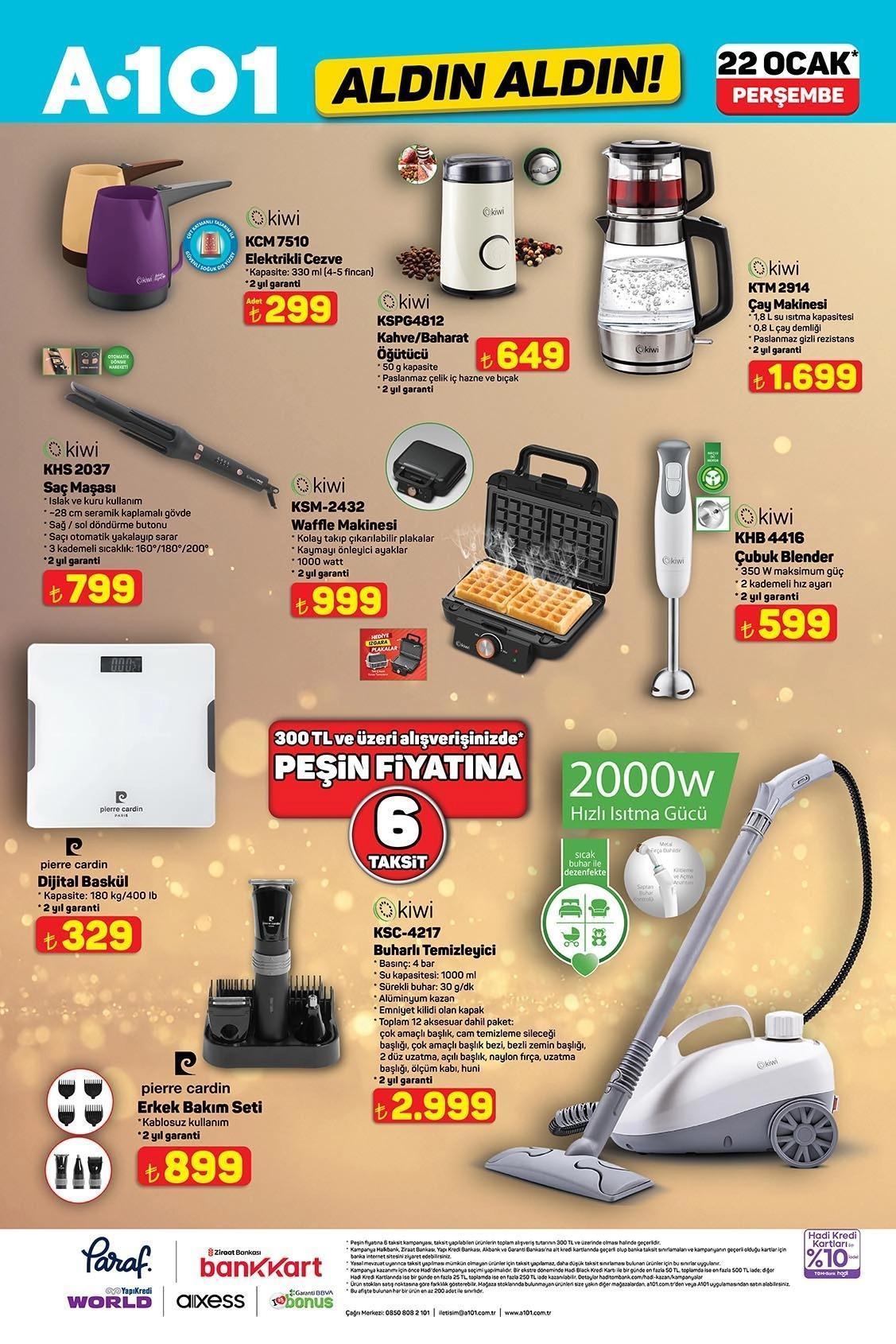 22 OCAK PERŞEMBE A101 AKTÜEL KATALOĞU