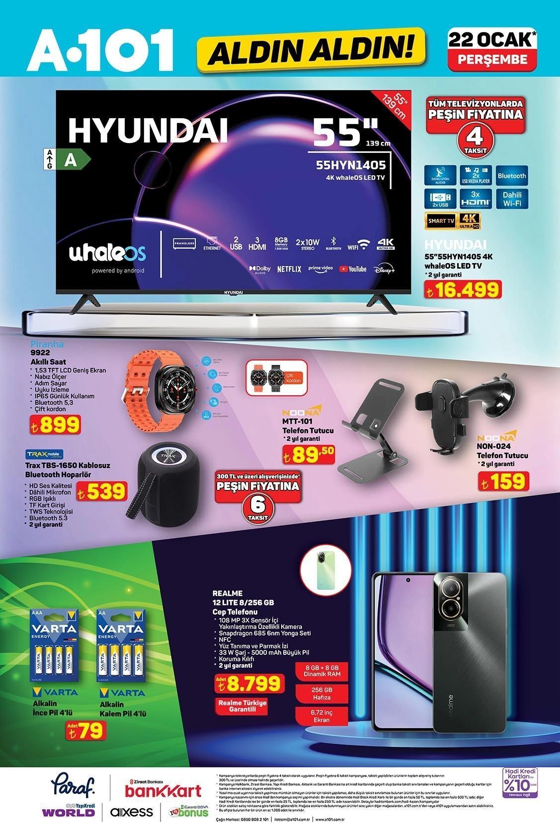 22 OCAK PERŞEMBE A101 AKTÜEL KATALOĞU