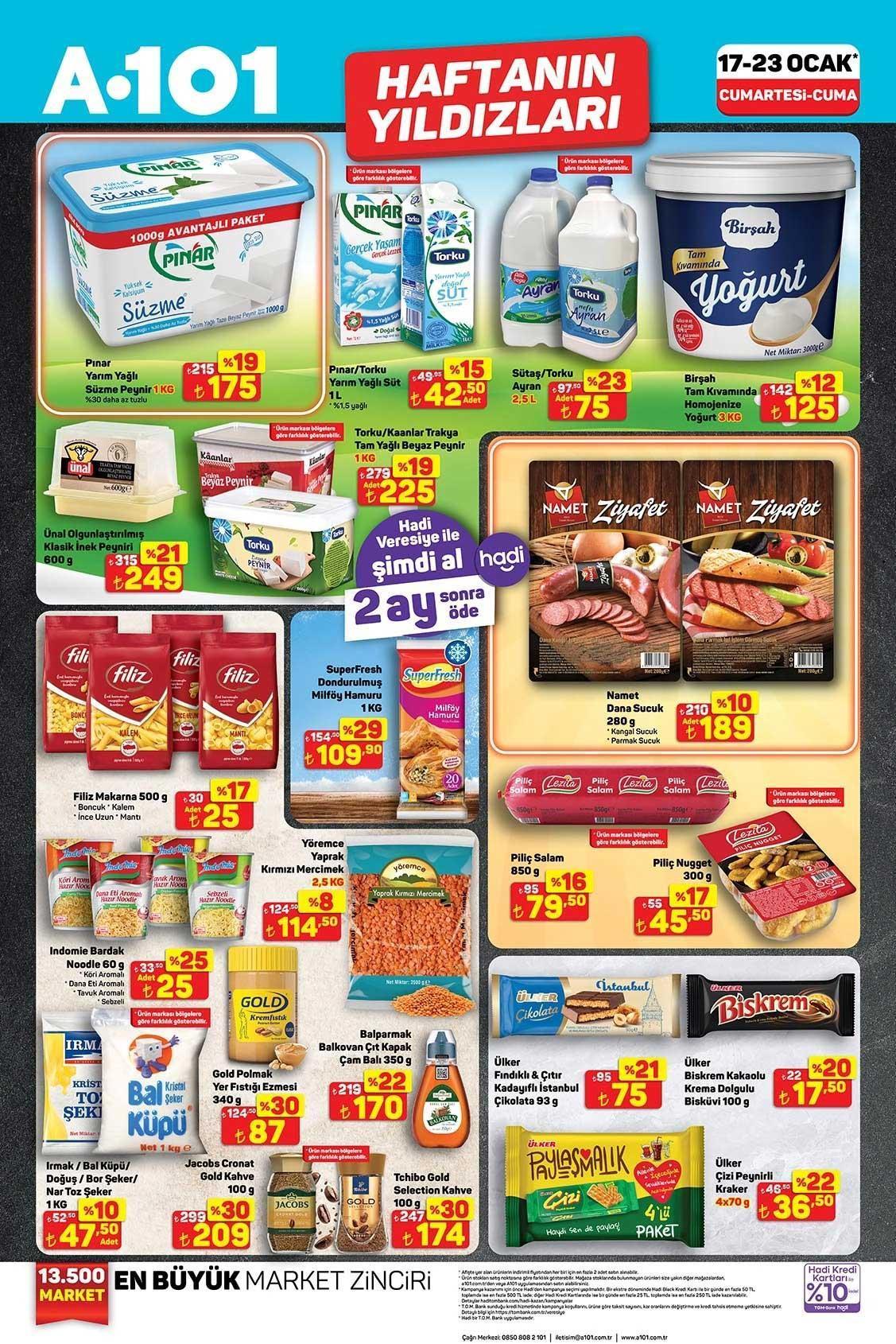 17-23 OCAK A101 HAFTANIN YILDIZLARI AKTÜEL KATALOĞU