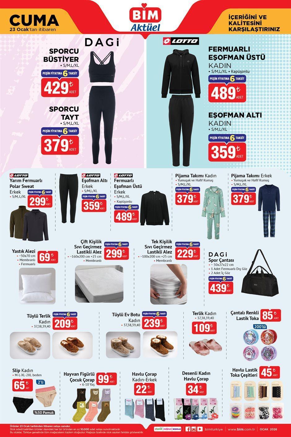 23 OCAK CUMA BİM AKTÜEL KATALOĞU