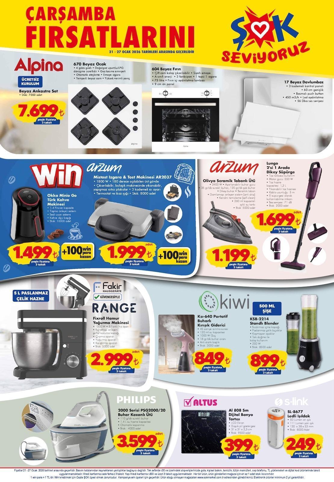 ŞOK 21-27 OCAK AKTÜEL KATALOĞU