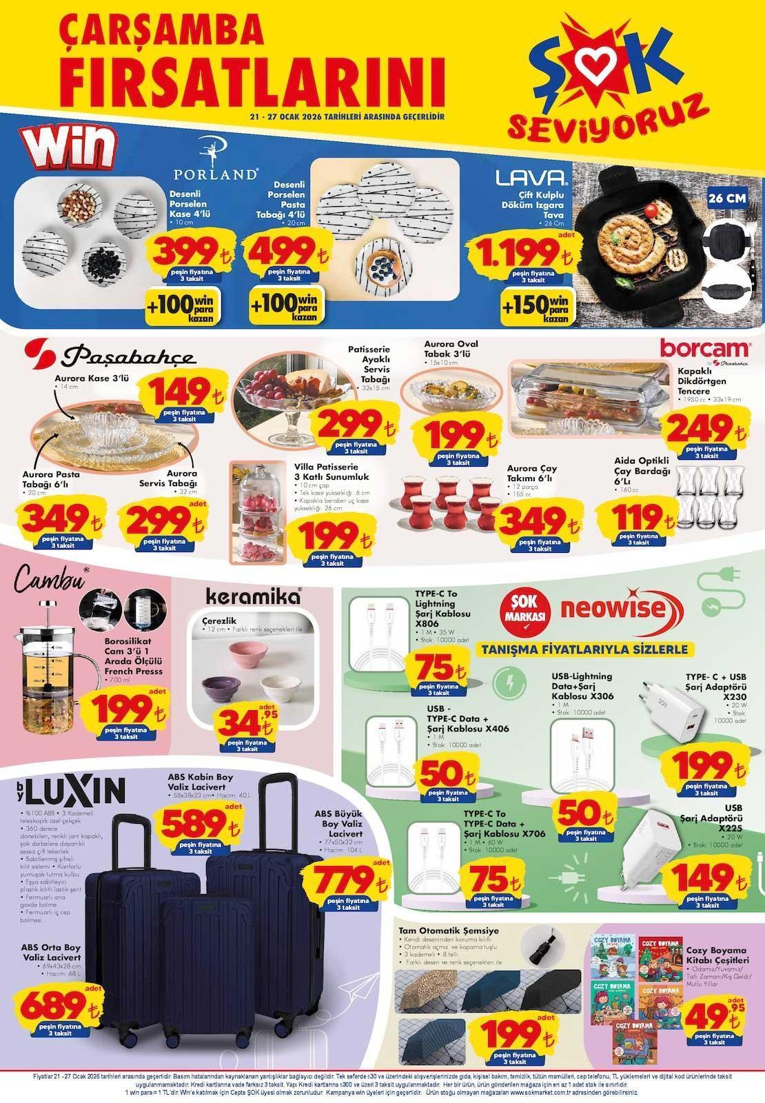 ŞOK 21-27 OCAK AKTÜEL KATALOĞU