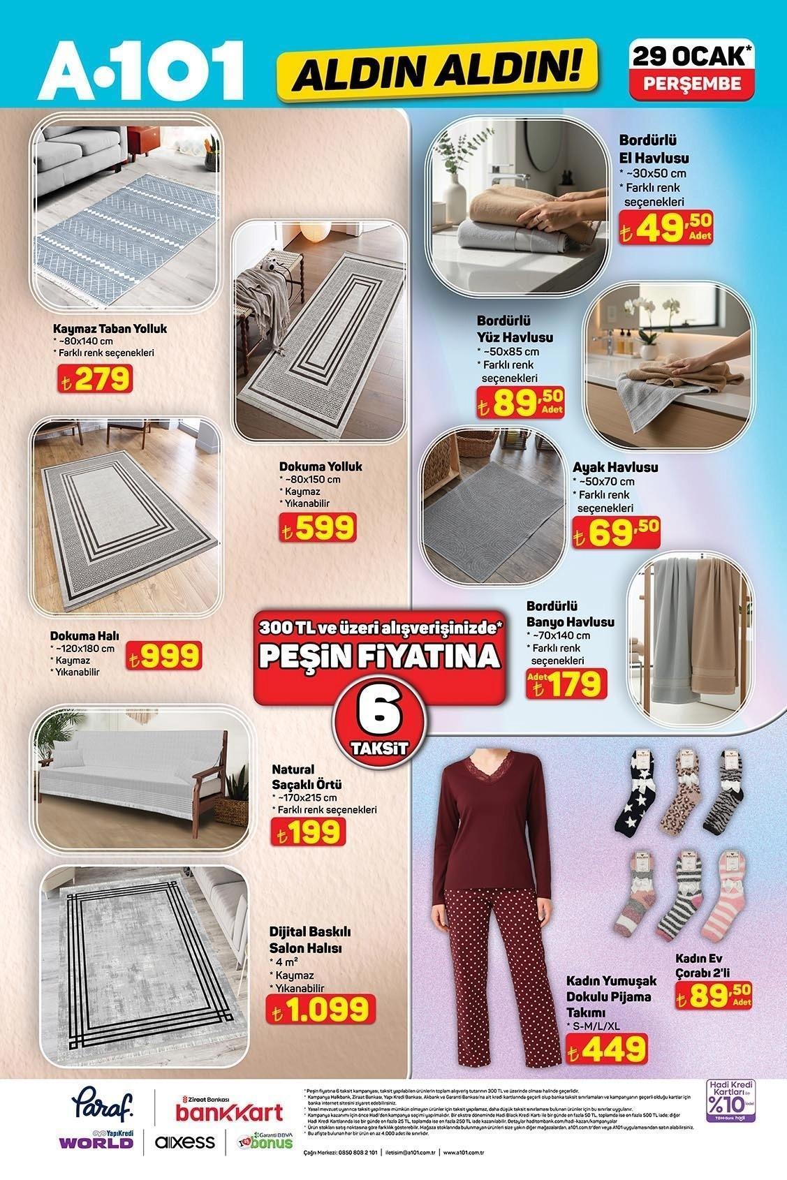29 OCAK A101 ALDIN ALDIN AKTÜEL KATALOĞU