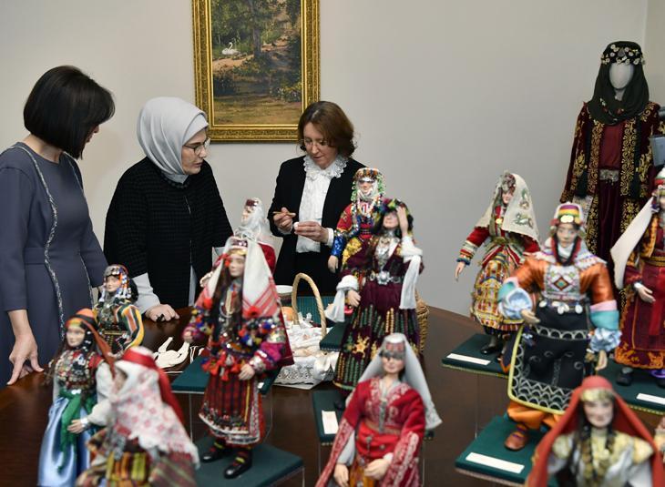 Emine Erdoğan, Özbekistan Cumhurbaşkanının eşi Mirziyoyeva ile bir araya geldi