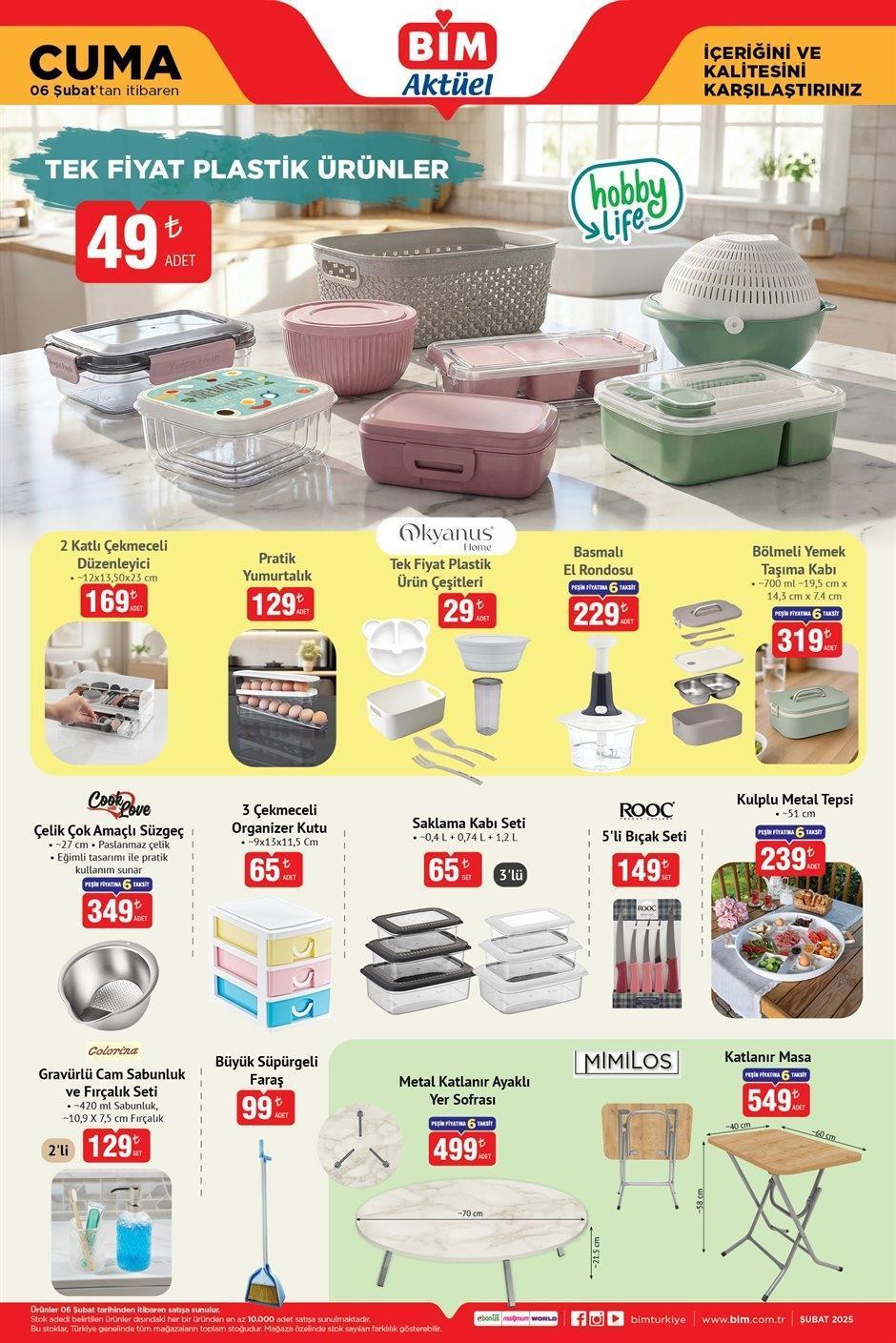 6 ŞUBAT CUMA BİM AKTÜEL KATALOĞU