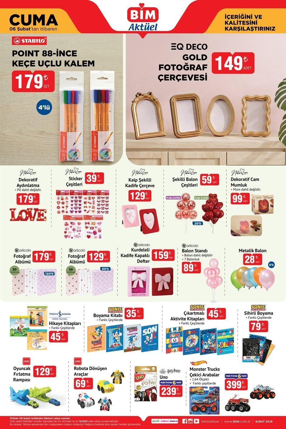 6 ŞUBAT CUMA BİM AKTÜEL KATALOĞU