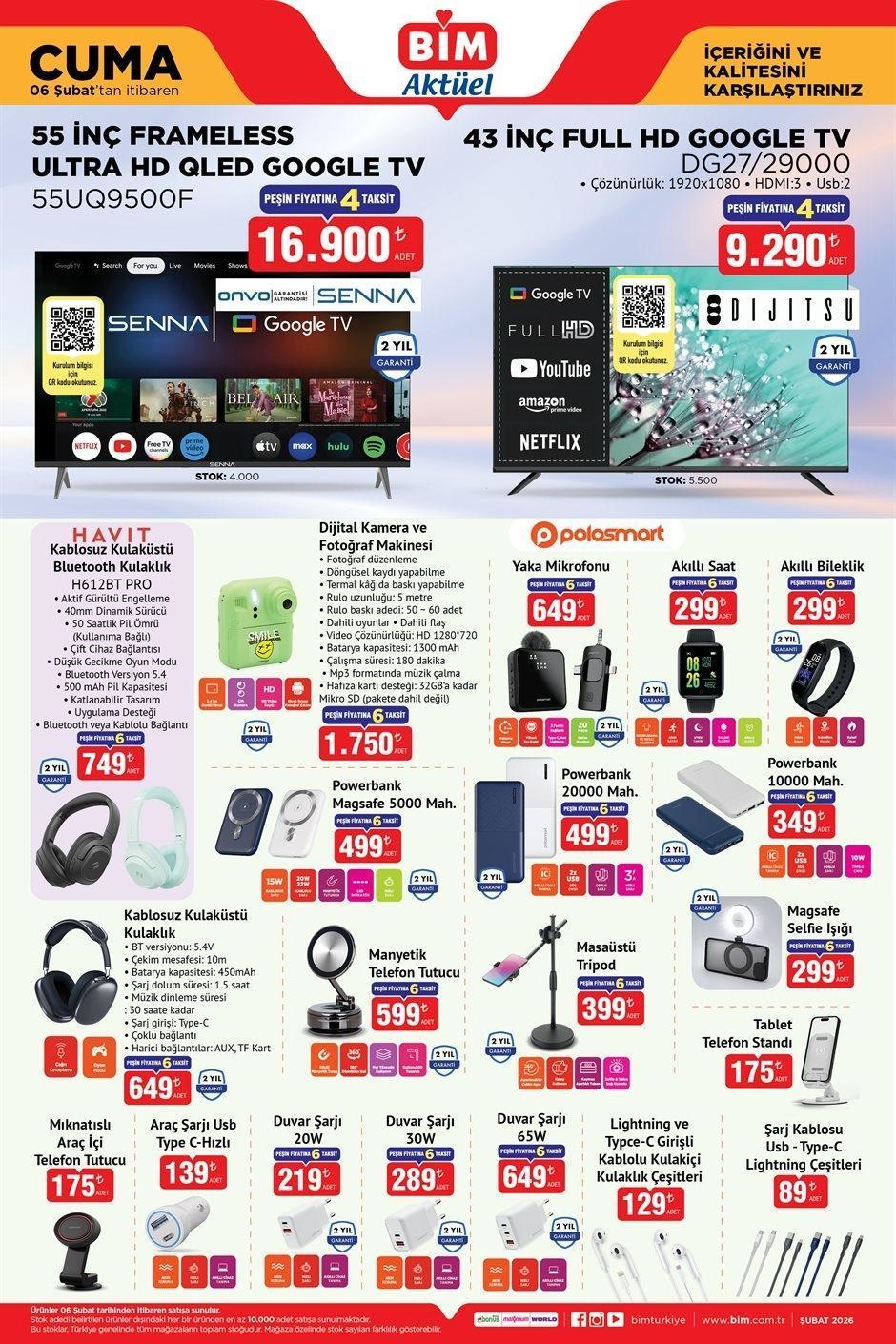 6 ŞUBAT CUMA BİM AKTÜEL KATALOĞU