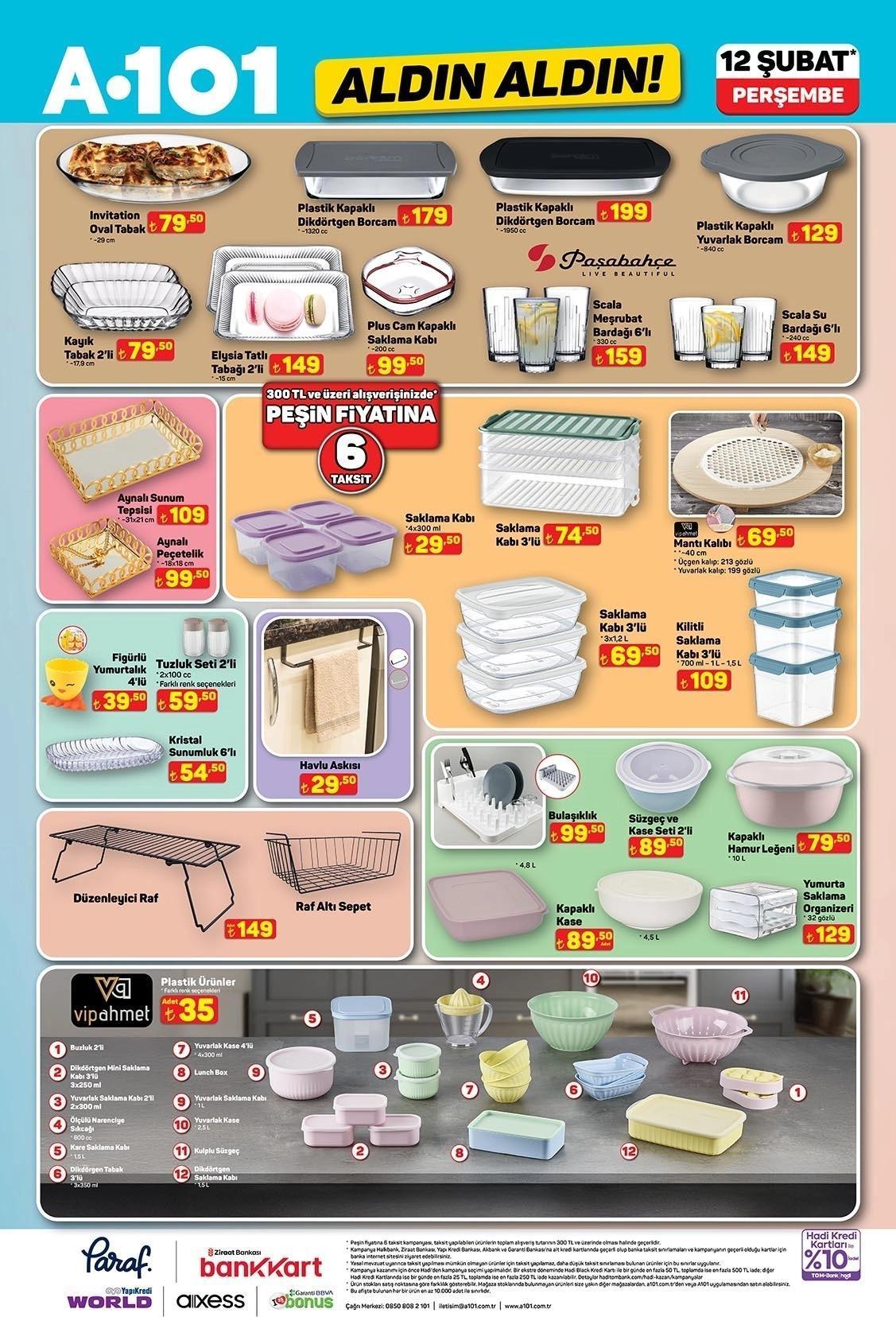 12 ŞUBAT PERŞEMBE A101 ALDIN ALDIN AKTÜEL KATALOĞU