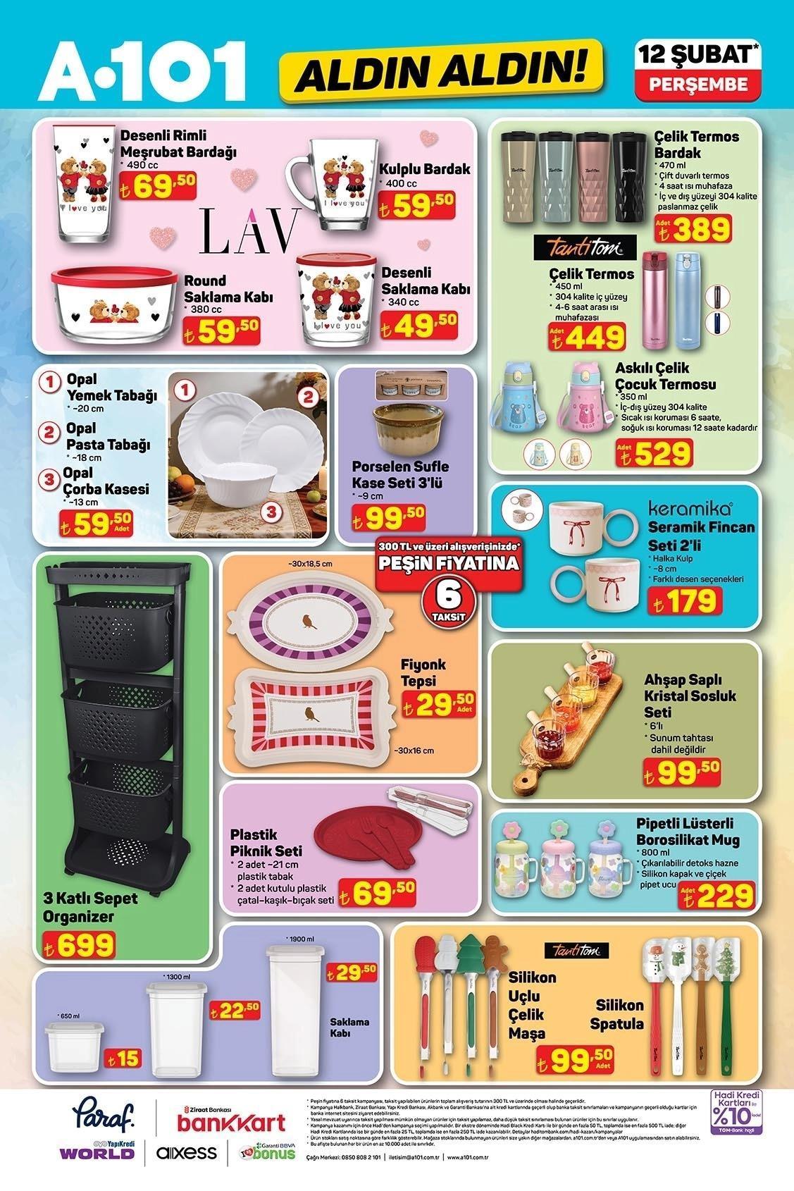 12 ŞUBAT PERŞEMBE A101 ALDIN ALDIN AKTÜEL KATALOĞU