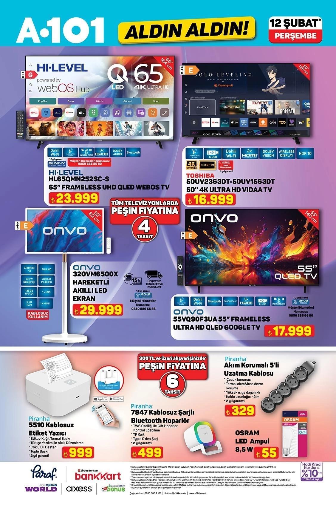 12 ŞUBAT PERŞEMBE A101 ALDIN ALDIN AKTÜEL KATALOĞU