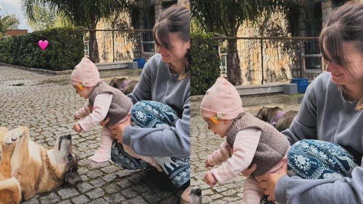 Gizem Karaca ve kızı Leyla Yazdan iç ısıtan kare